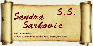 Sandra Šarković vizit kartica